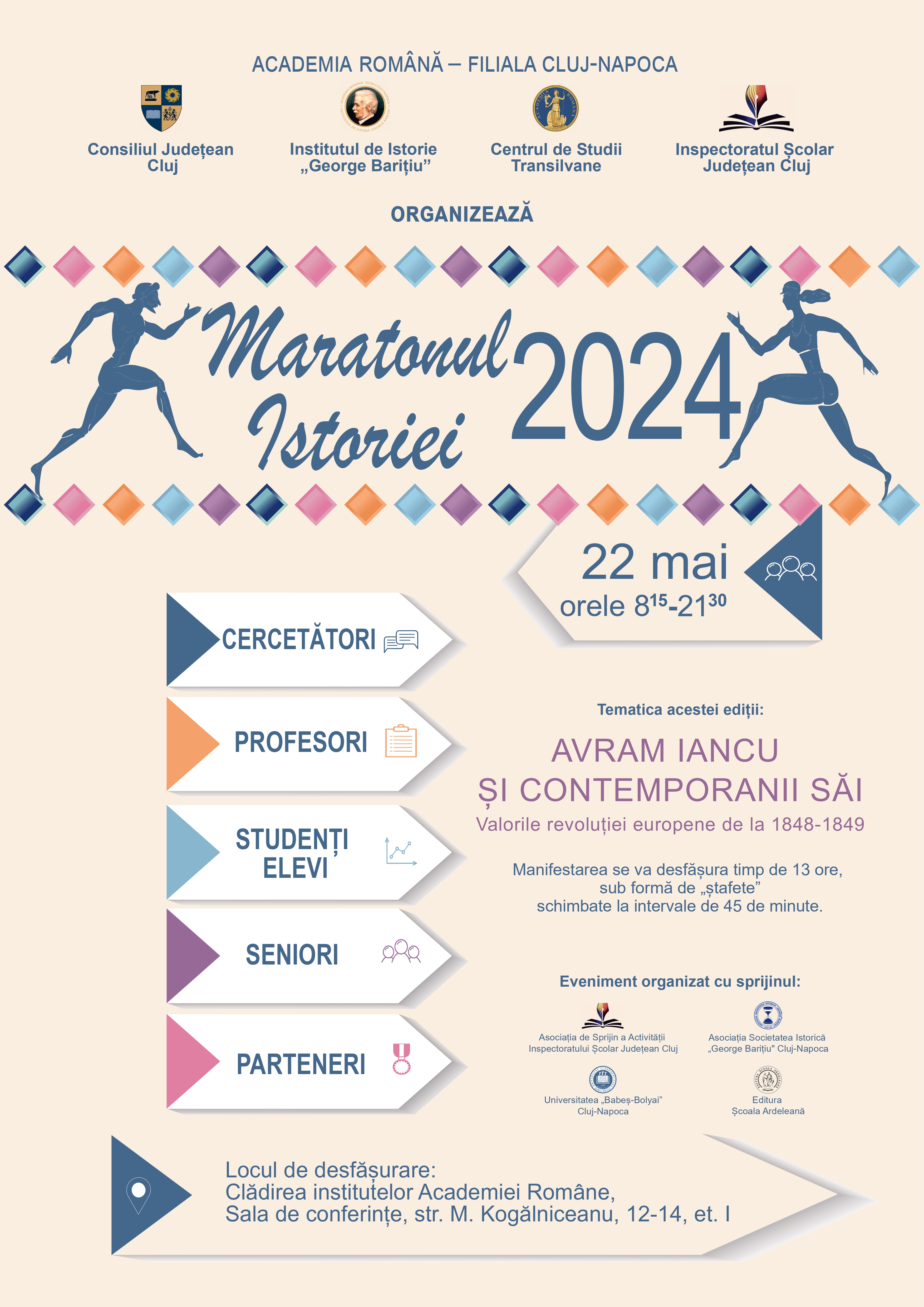 Afiș Maratonul Istoriei 2024 - Eroul Național Avram Iancu